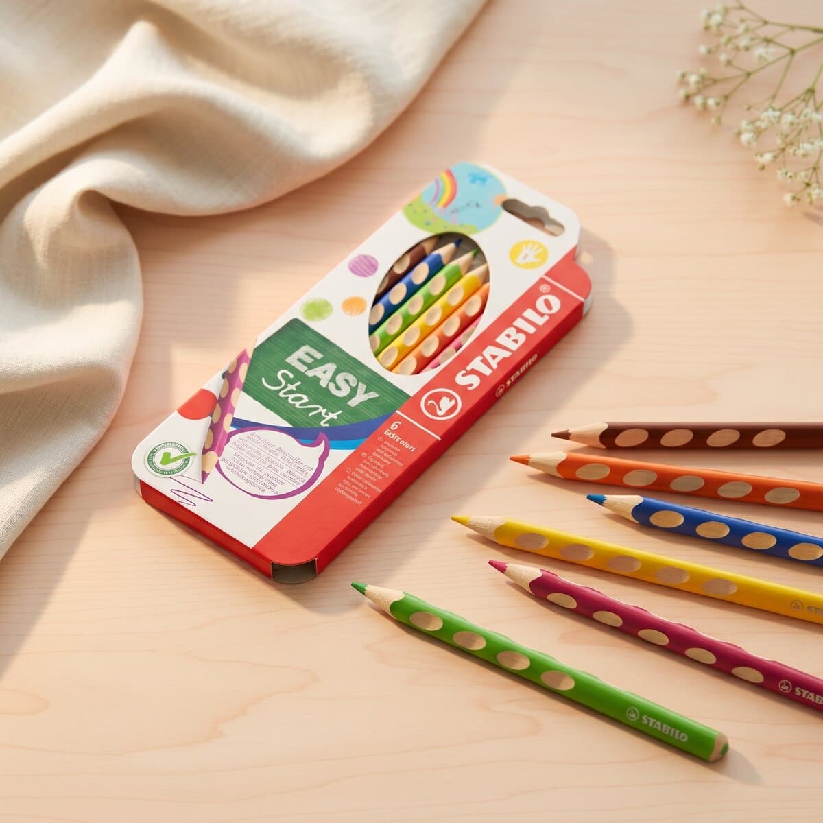 STABILO EASYcolors Linkshänder, 6er Pack sortiert — Ergonomische Buntstifte Ansicht 2