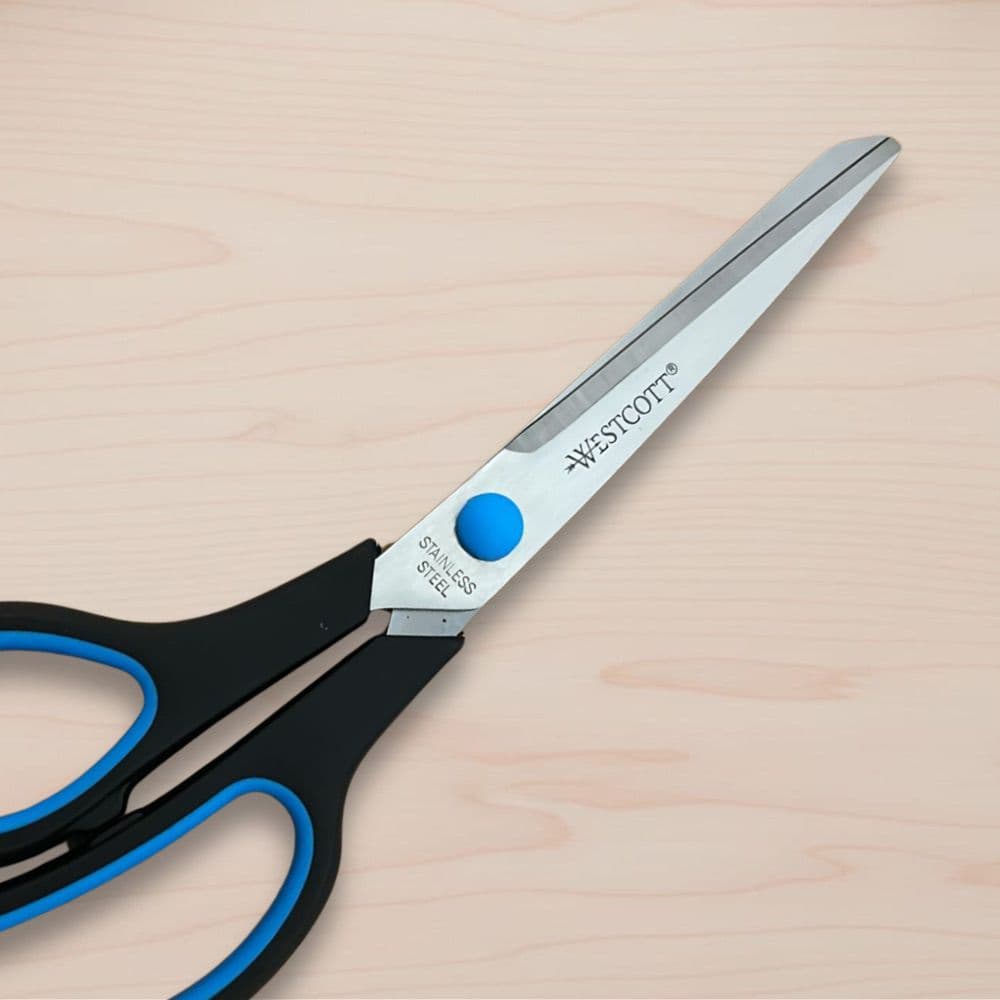 Westcott Easy Grip Universalschere 201mm Linkshänder — Gebogene Klinge Ansicht 2
